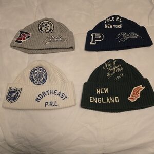 Polo Ralph Lauren Beanie Set - Gray, Navy, White, Green Paid $110 Selling 60pc